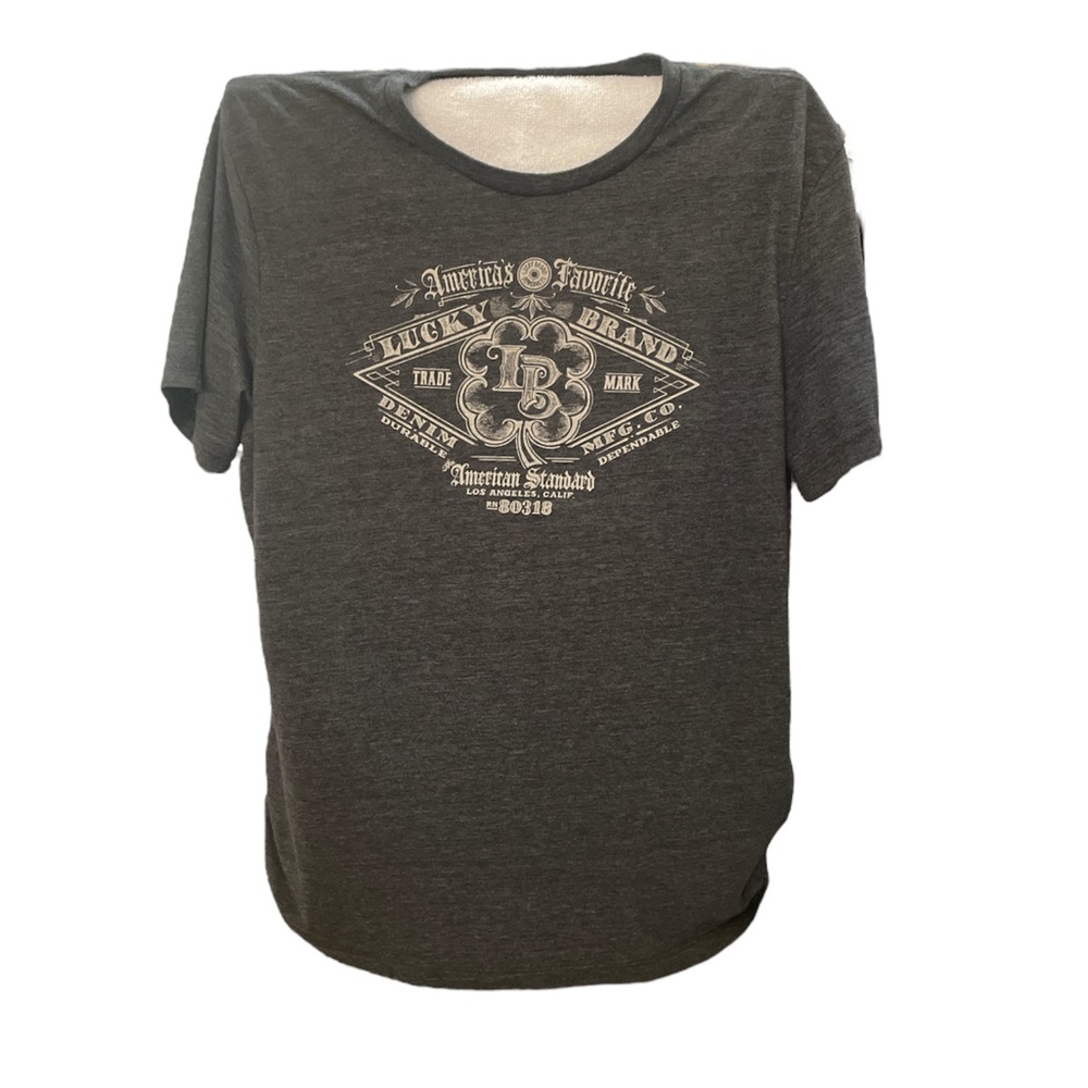 Lucky Brand 🍀 Grey soft tee size Lg